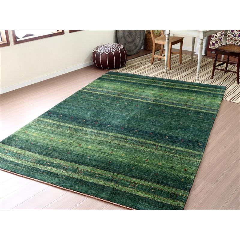 ギャッベ ロリアタシュ 最高級の細かな織り 258x174cm グリーングラデーション | ブランド登録なし | 13