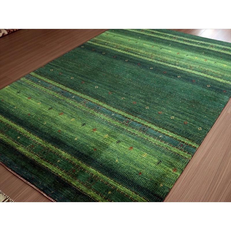 ギャッベ ロリアタシュ 最高級の細かな織り 258x174cm グリーングラデーション | ブランド登録なし | 03