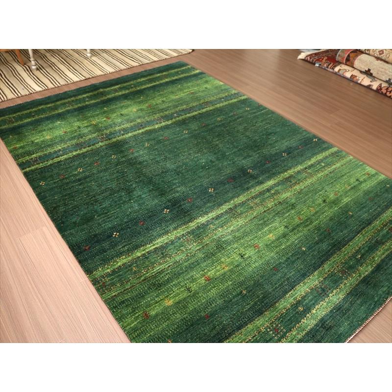 ギャッベ ロリアタシュ 最高級の細かな織り 258x174cm グリーングラデーション | ブランド登録なし | 04