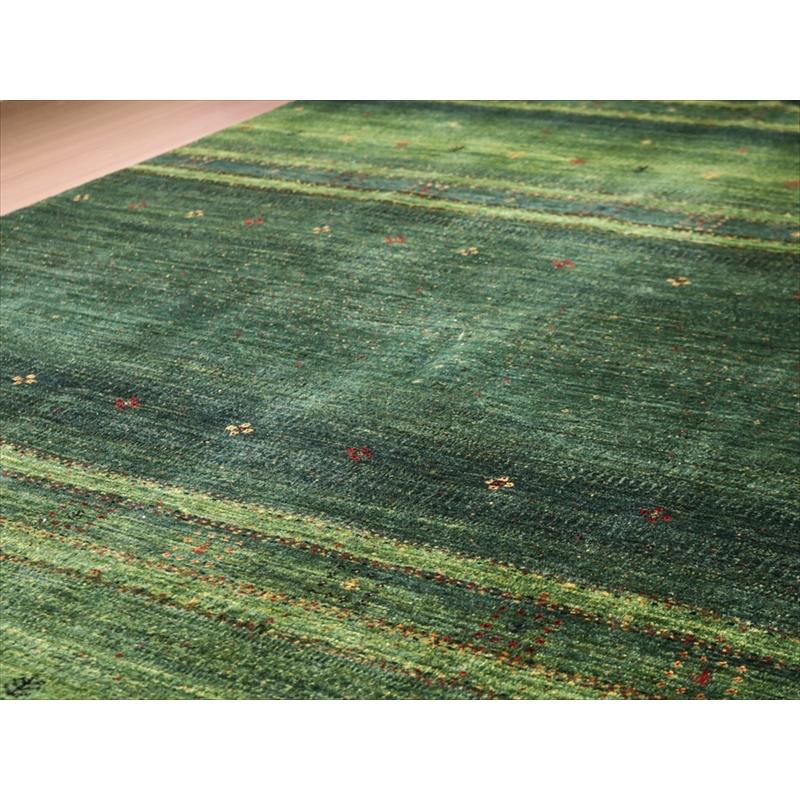 ギャッベ ロリアタシュ 最高級の細かな織り 258x174cm グリーングラデーション | ブランド登録なし | 06