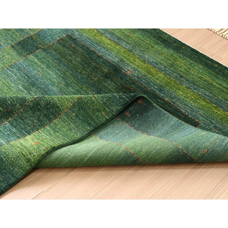 ギャッベ ロリアタシュ 最高級の細かな織り 201x157cm グリーンのグラデーション | ブランド登録なし | 11