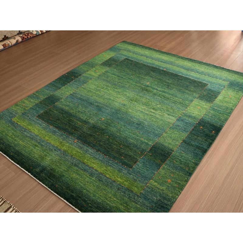 ギャッベ ロリアタシュ 最高級の細かな織り 201x157cm グリーンのグラデーション | ブランド登録なし | 03