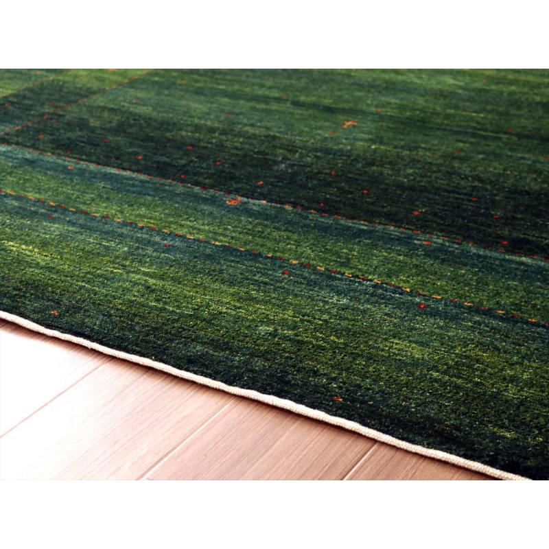 ギャッベ ロリアタシュ 最高級の細かな織り 201x157cm グリーンのグラデーション | ブランド登録なし | 08