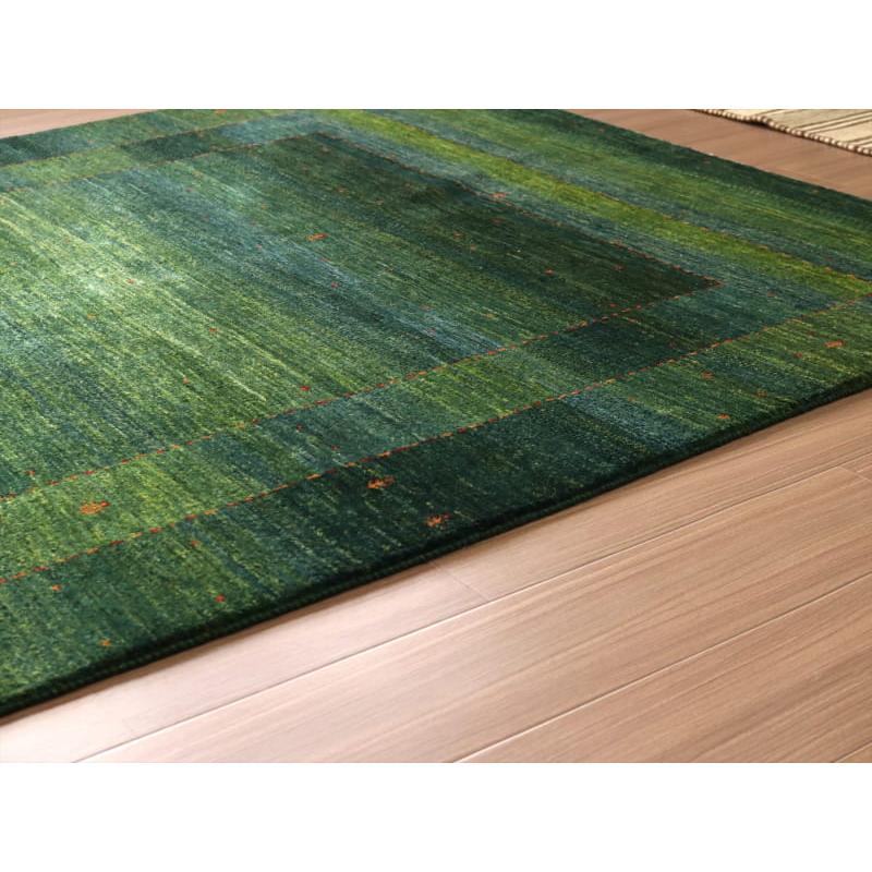 ギャッベ ロリアタシュ 最高級の細かな織り 201x157cm グリーンのグラデーション | ブランド登録なし | 09