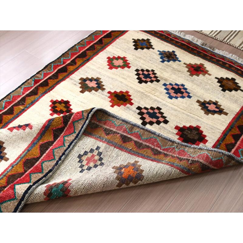 トライバルラグ　部族絨毯 ギャッベ 251x130cm 連なるダイヤ　イラン南部カシュカイ族 | ブランド登録なし | 11
