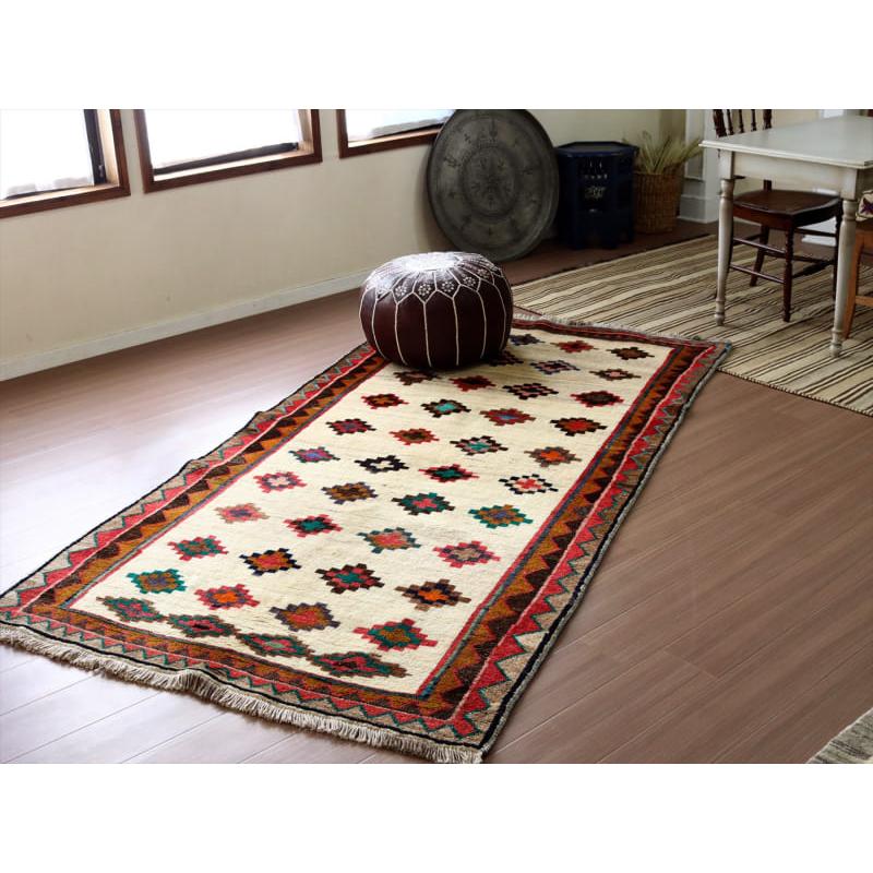 トライバルラグ　部族絨毯 ギャッベ 251x130cm 連なるダイヤ　イラン南部カシュカイ族 | ブランド登録なし | 12