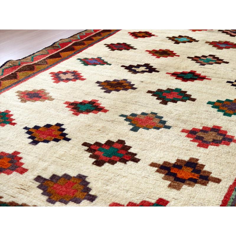 トライバルラグ　部族絨毯 ギャッベ 251x130cm 連なるダイヤ　イラン南部カシュカイ族 | ブランド登録なし | 06
