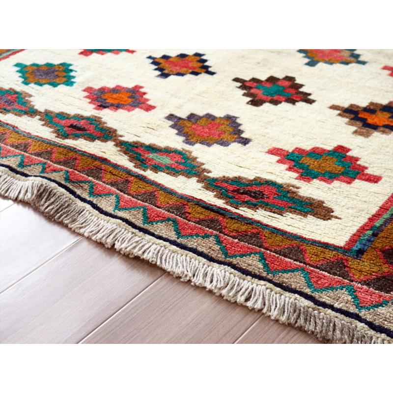 トライバルラグ　部族絨毯 ギャッベ 251x130cm 連なるダイヤ　イラン南部カシュカイ族 | ブランド登録なし | 08