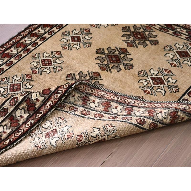 トライバルラグ　部族絨毯 ギャッベ 193x103cm 連なる幾何学モチーフ　イラン南部カシュカイ族 | ブランド登録なし | 10