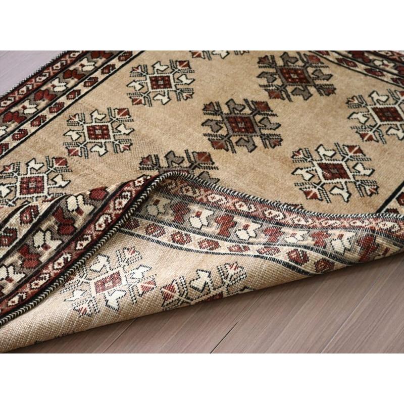 トライバルラグ　部族絨毯 ギャッベ 193x103cm 連なる幾何学モチーフ　イラン南部カシュカイ族 | ブランド登録なし | 11