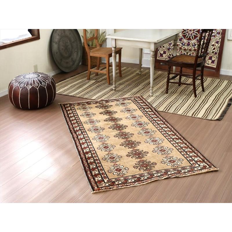 トライバルラグ　部族絨毯 ギャッベ 193x103cm 連なる幾何学モチーフ　イラン南部カシュカイ族 | ブランド登録なし | 12