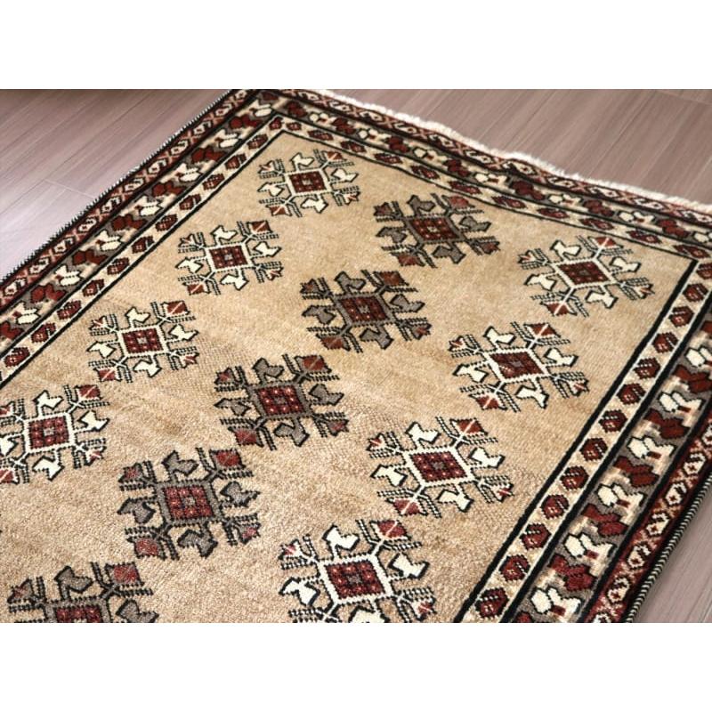 トライバルラグ　部族絨毯 ギャッベ 193x103cm 連なる幾何学モチーフ　イラン南部カシュカイ族 | ブランド登録なし | 02