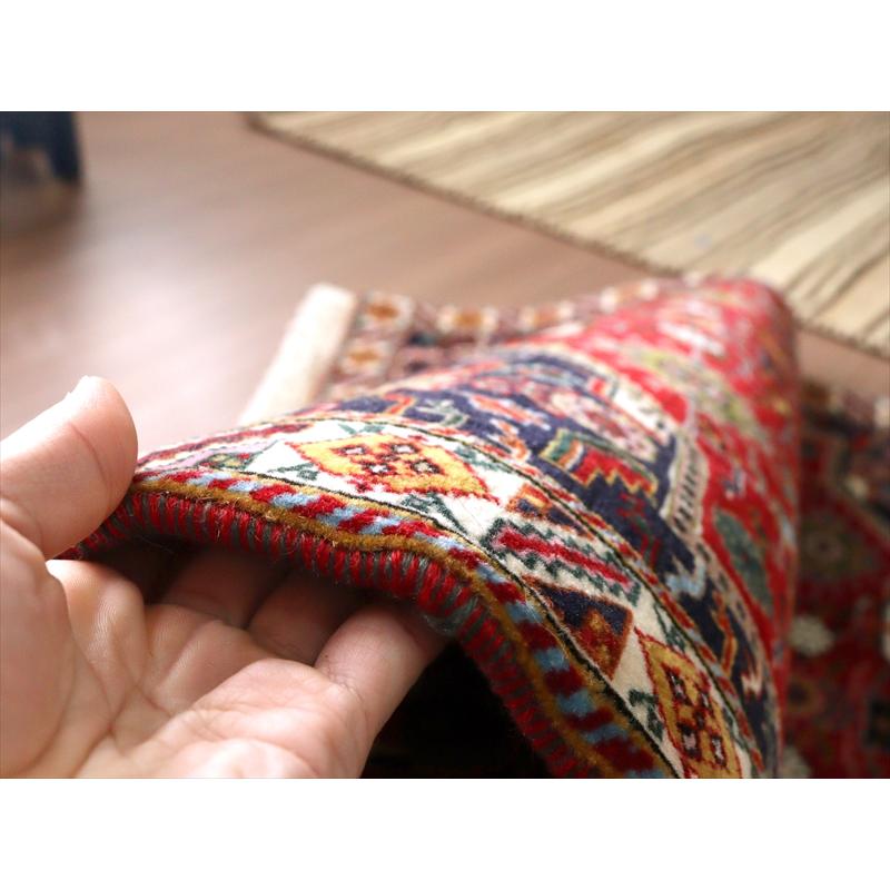 ギャッベ カシュクーリ 部族絨毯 120x82cm レッドの六角メダリオン | ブランド登録なし | 10