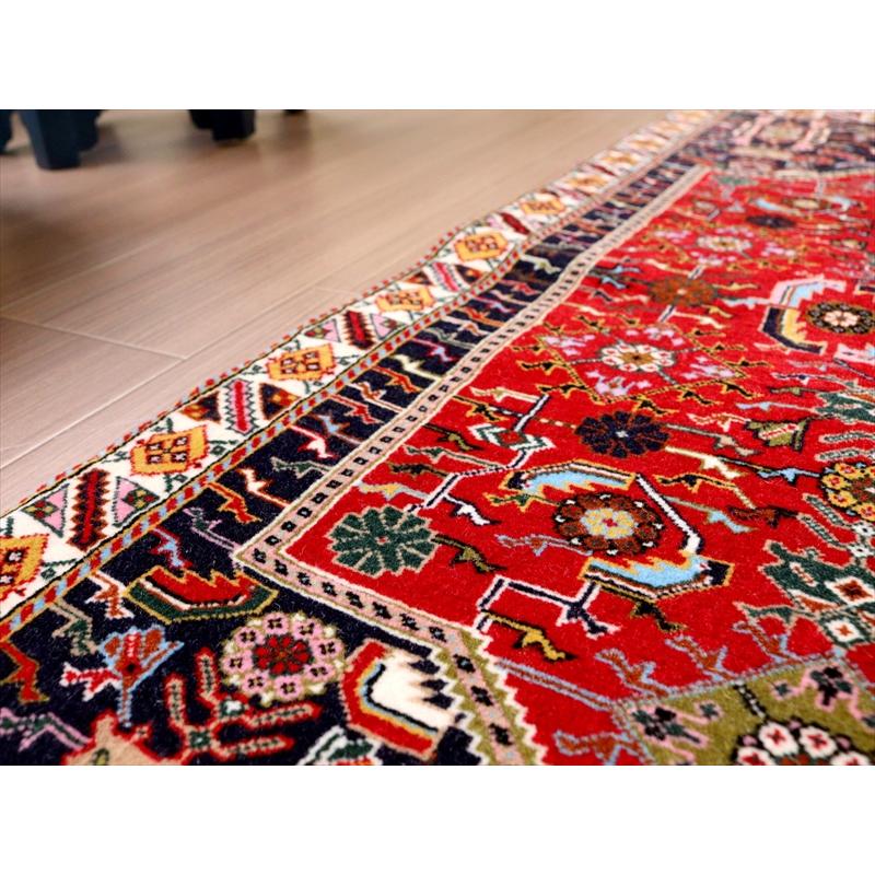 ギャッベ カシュクーリ 部族絨毯 120x82cm レッドの六角メダリオン | ブランド登録なし | 04