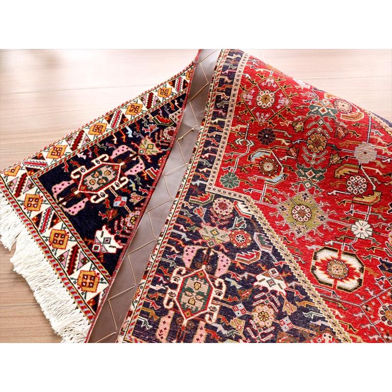 ギャッベ カシュクーリ 部族絨毯 120x82cm レッドの六角メダリオン | ブランド登録なし | 09