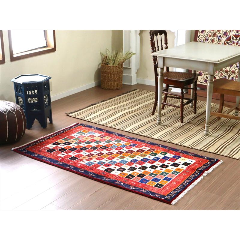 【クリーニング済み】ヴィンテージ◆ナチュラルカシュガイギャッベ istanbulbazaar