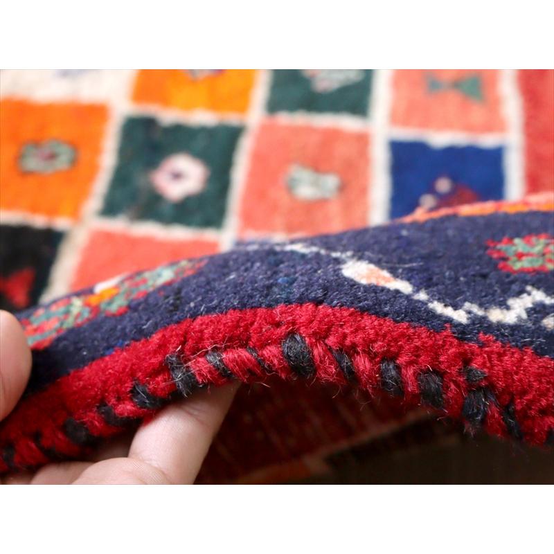 ギャッベ カシュカイ族の手織りラグ 156x103cm 鮮やかなタイルデザイン | ブランド登録なし | 09