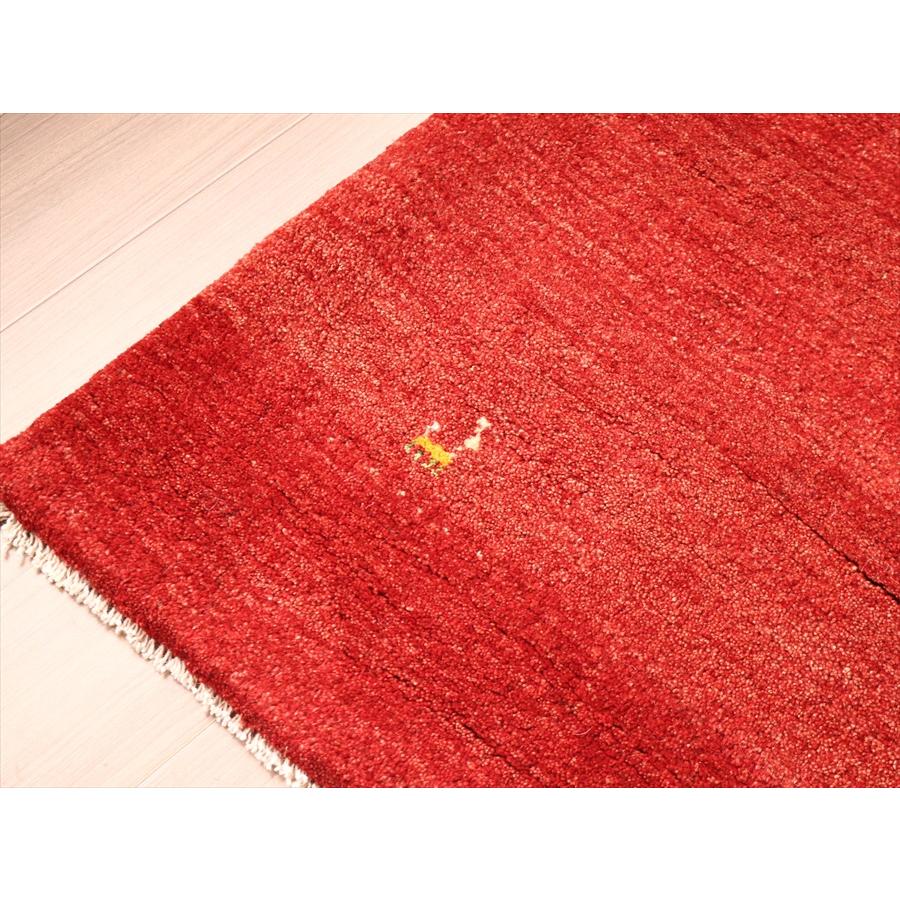 ギャッベ スクエアサイズ 200x200cm イランの手織りラグ レッド | ブランド登録なし | 06