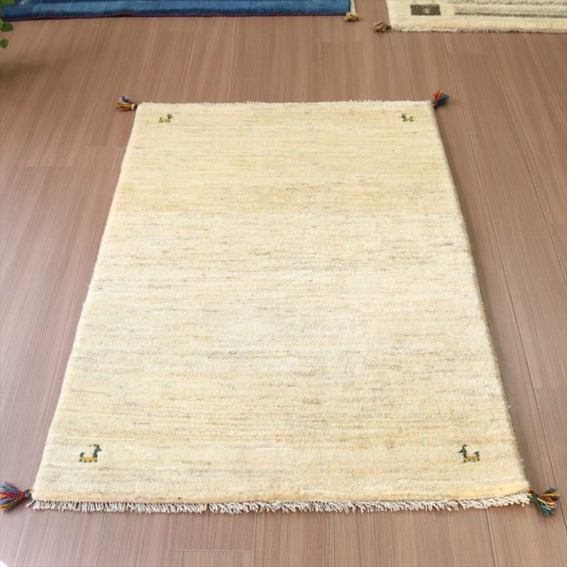 ギャベ ギャッベ イラン産手織り 152x102cm ナチュラルアイボリー | ブランド登録なし