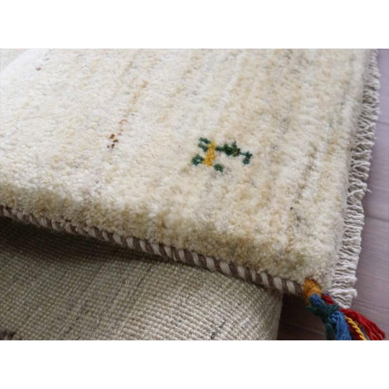 ギャベ ギャッベ イラン産手織り 152x102cm ナチュラルアイボリー | ブランド登録なし | 06