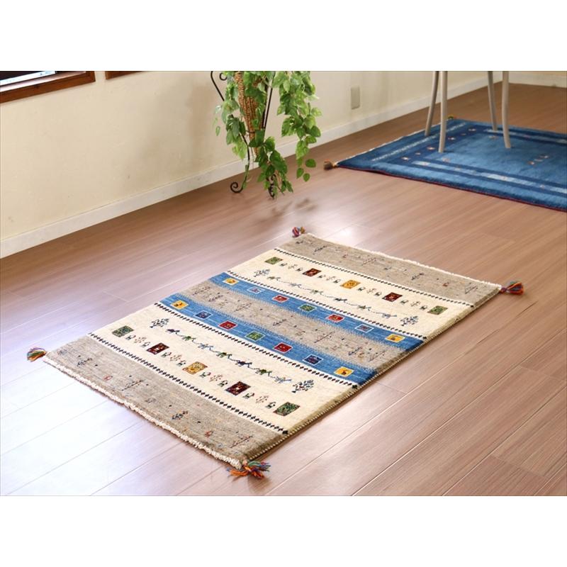 細かな織り ギャッベ カシュクーリ 120x84cm ラクダの隊商　ナチュラルなアイボリーとグレー | ブランド登録なし | 10