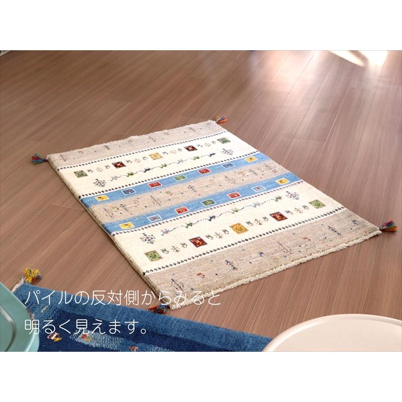 細かな織り ギャッベ カシュクーリ 120x84cm ラクダの隊商　ナチュラルなアイボリーとグレー | ブランド登録なし | 11