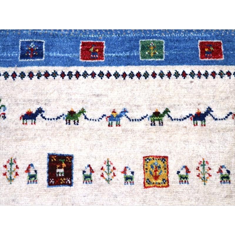 細かな織り ギャッベ カシュクーリ 120x84cm ラクダの隊商　ナチュラルなアイボリーとグレー | ブランド登録なし | 04