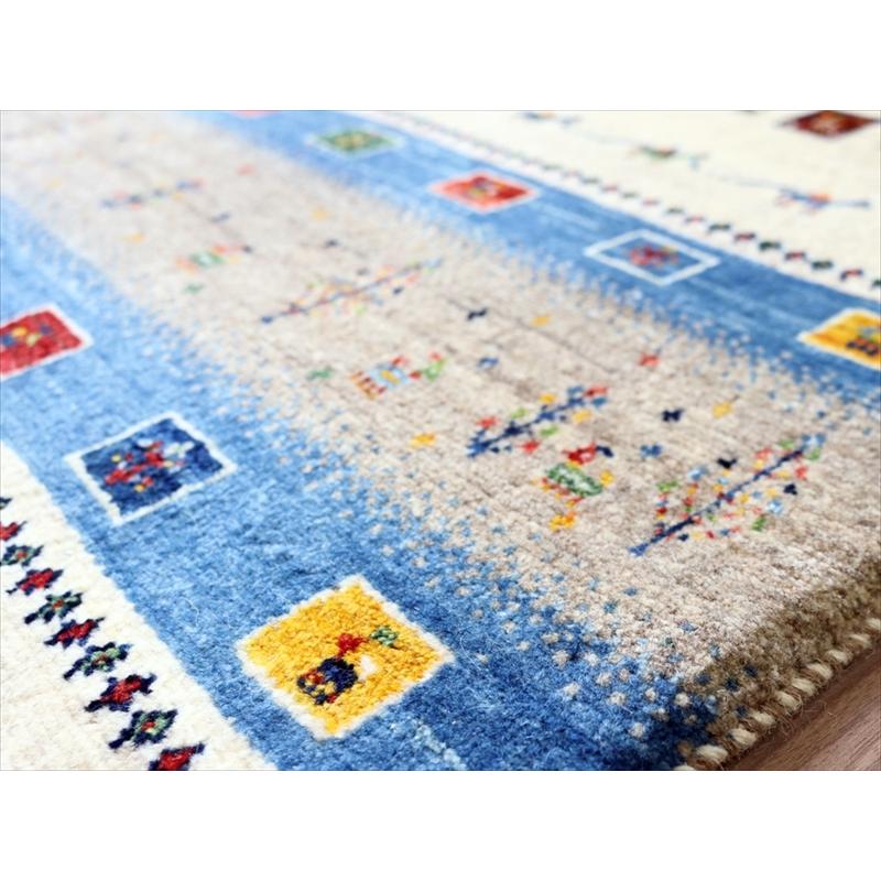 細かな織り ギャッベ カシュクーリ 120x84cm ラクダの隊商　ナチュラルなアイボリーとグレー | ブランド登録なし | 06