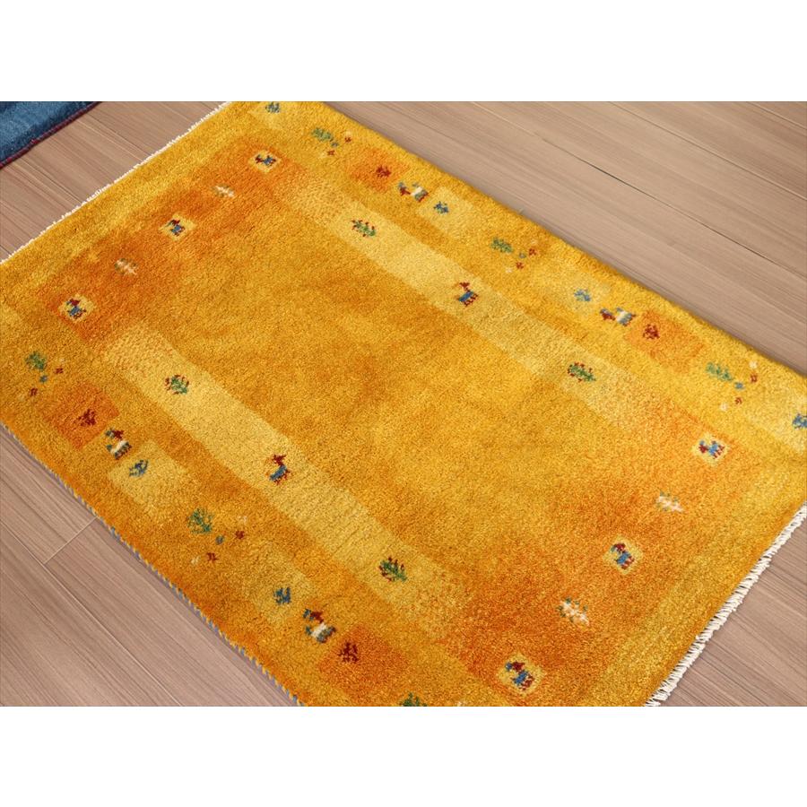 ギャベ ギャッベ イラン産手織り 122×82cm イエロー オレンジ　ツートーン |  | 03