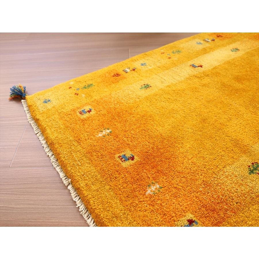 ギャベ ギャッベ イラン産手織り 122×82cm イエロー オレンジ　ツートーン |  | 06