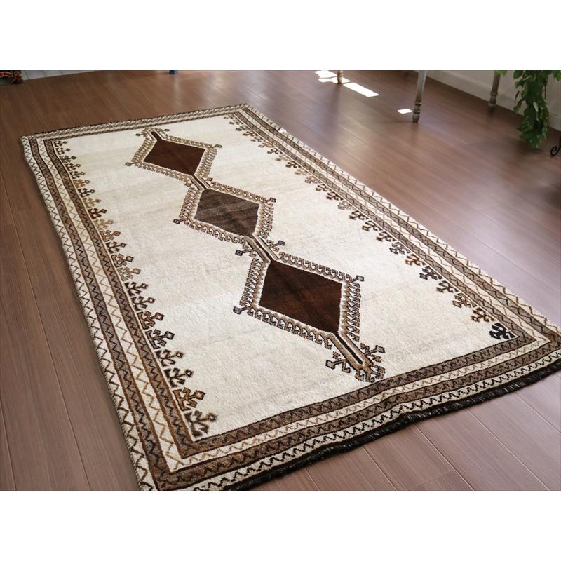 部族絨毯　トライバルラグ　カシュカイ族 247x125cm 入り組んだ爪を持つ大きな3つのメダリオン | ブランド登録なし | 09