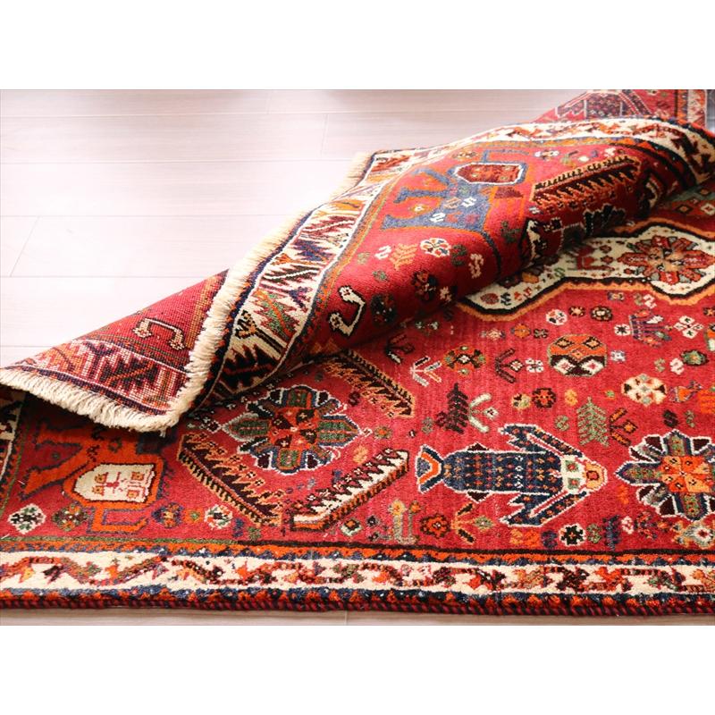 オールドギャッベ　トライバルラグ 175x121cm サーベルを持った顔のあるライオン | ブランド登録なし | 13