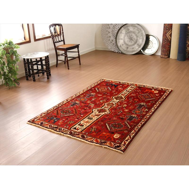 オールドギャッベ　トライバルラグ 175x121cm サーベルを持った顔のあるライオン | ブランド登録なし | 01