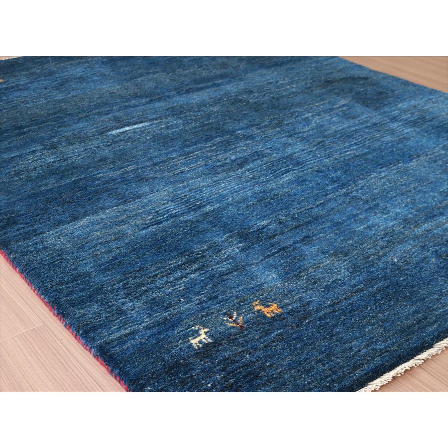 ギャッベ 手織りラグ イラン産絨毯 200x152cm ネイビーブルー　グラデーション　シンプル | ブランド登録なし | 02