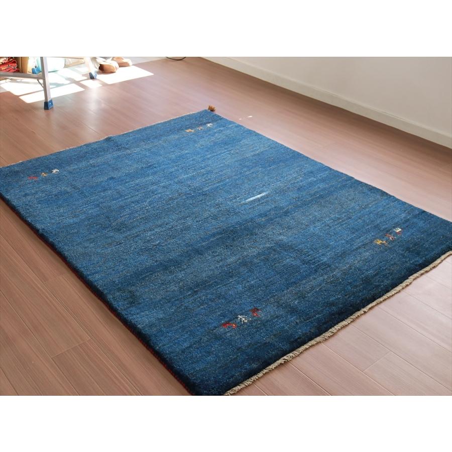 ギャッベ 手織りラグ イラン産絨毯 200x152cm ネイビーブルー　グラデーション　シンプル | ブランド登録なし | 03