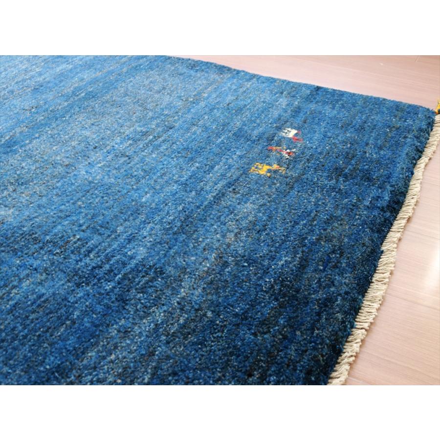ギャッベ 手織りラグ イラン産絨毯 200x152cm ネイビーブルー　グラデーション　シンプル | ブランド登録なし | 05
