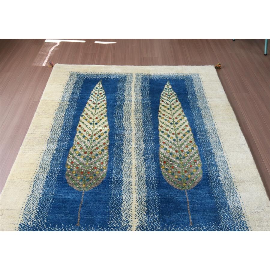ギャッベ 手織りラグ イラン産絨毯 207x157cm 背の高い２本のイトスギの木 | ブランド登録なし | 10