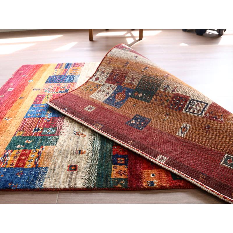 ギャッベ ノウバフト Gabbeh Nowbaft 138x95cm レッド　モザイクタイル | ブランド登録なし | 12