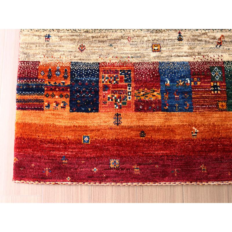 ギャッベ ノウバフト Gabbeh Nowbaft 138x95cm レッド　モザイクタイル | ブランド登録なし | 07