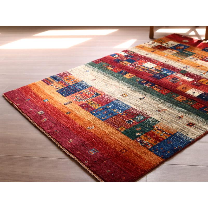 ギャッベ ノウバフト Gabbeh Nowbaft 138x95cm レッド　モザイクタイル | ブランド登録なし | 08