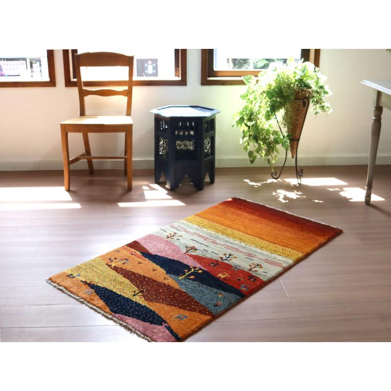 ギャッベ ノマド 手織りラグ イラン 141x71cm 風景のギャッベ　ランドスケープ | ブランド登録なし | 03