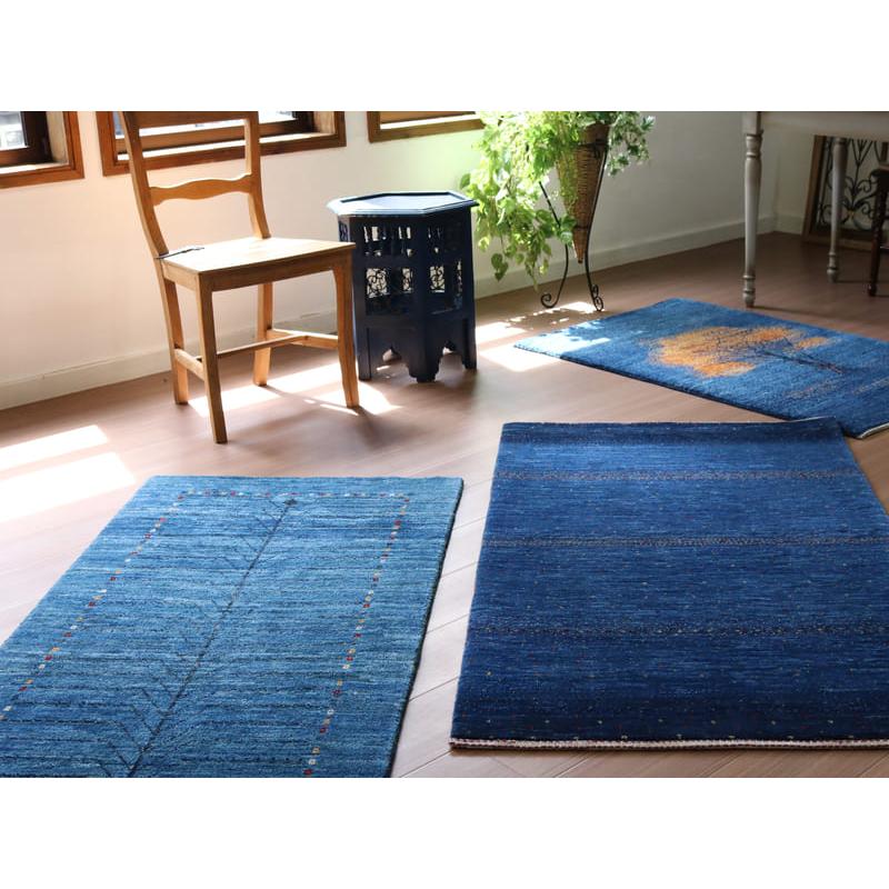 ギャッベ バナフシェ 細かな織り イラン産手織り 161x71cm 明るいブルー　ランナー　生命の木 | ブランド登録なし | 10