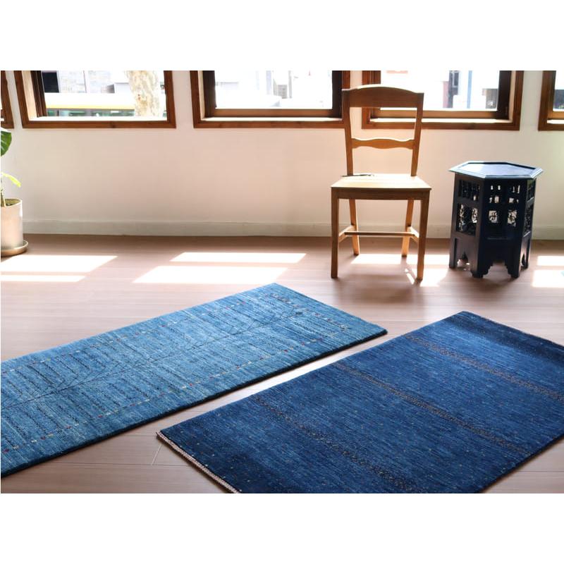 ギャッベ バナフシェ 細かな織り イラン産手織り 161x71cm 明るいブルー　ランナー　生命の木 | ブランド登録なし | 11