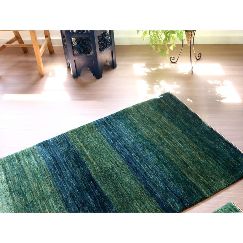 ギャッベ 最上級の細かな織り ロリアタシュ 268x78cm ブルーグリーン　グラデーション | ブランド登録なし | 05