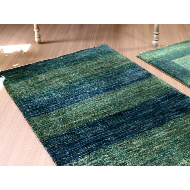 ギャッベ 最上級の細かな織り ロリアタシュ 268x78cm ブルーグリーン　グラデーション | ブランド登録なし | 06