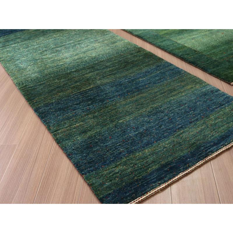 ギャッベ 最上級の細かな織り ロリアタシュ 268x78cm ブルーグリーン　グラデーション | ブランド登録なし | 09