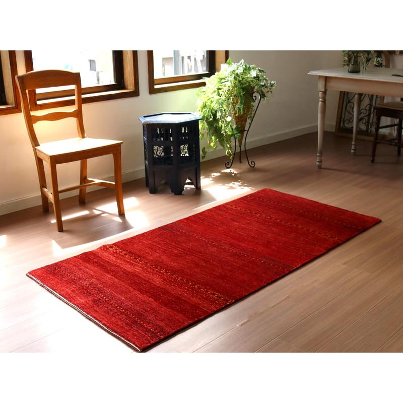 ギャッベ　ロリアタシュ　最上級の細かな織り 172x83cm レッドグラデーション | ブランド登録なし | 01