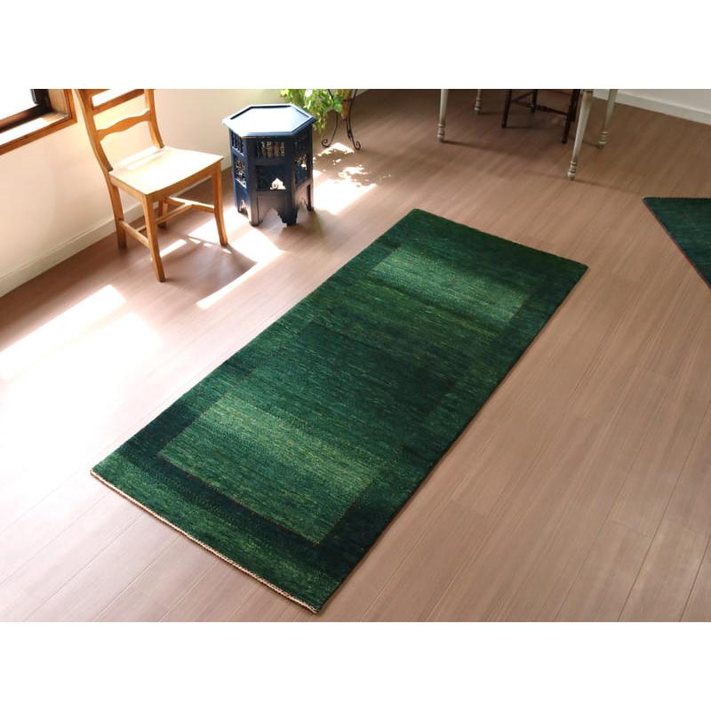 ギャベ　Gabbeh Lori Atash ロリアタシュ 213x91cm グリーンのグラデーション | ブランド登録なし | 02