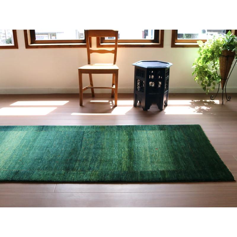 ギャベ　Gabbeh Lori Atash ロリアタシュ 213x91cm グリーンのグラデーション | ブランド登録なし | 07