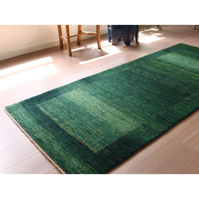 ギャベ　Gabbeh Lori Atash ロリアタシュ 213x91cm グリーンのグラデーション | ブランド登録なし | 08